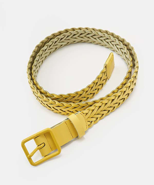 DIGAWEL Braided Leather Belt【YELLOW】 | welles