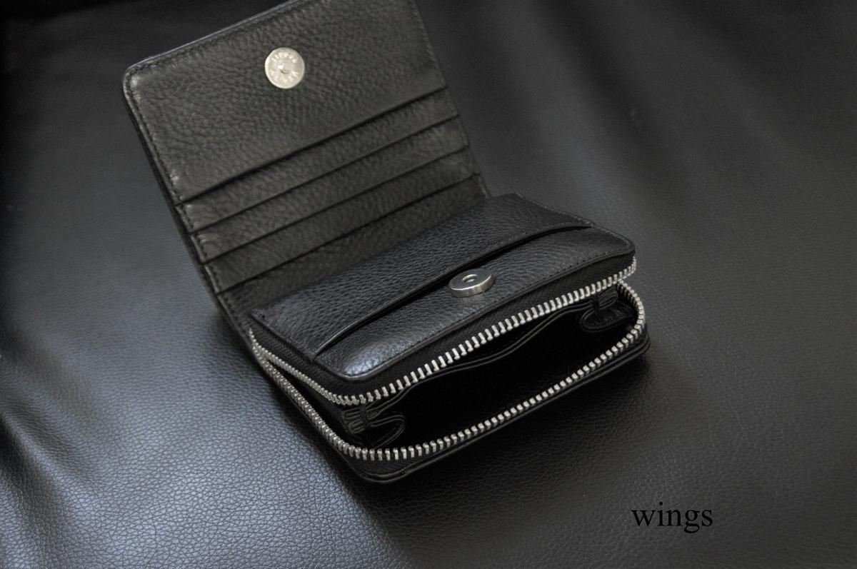 格安 BILL ZIP SQ クロムハーツ Hearts Chrome WALLET サイフ 財布 折りたたみ財布 CHROME HEARTS/WALLET SQUARE ZIP BILL BLACK HEAVY LEATHER