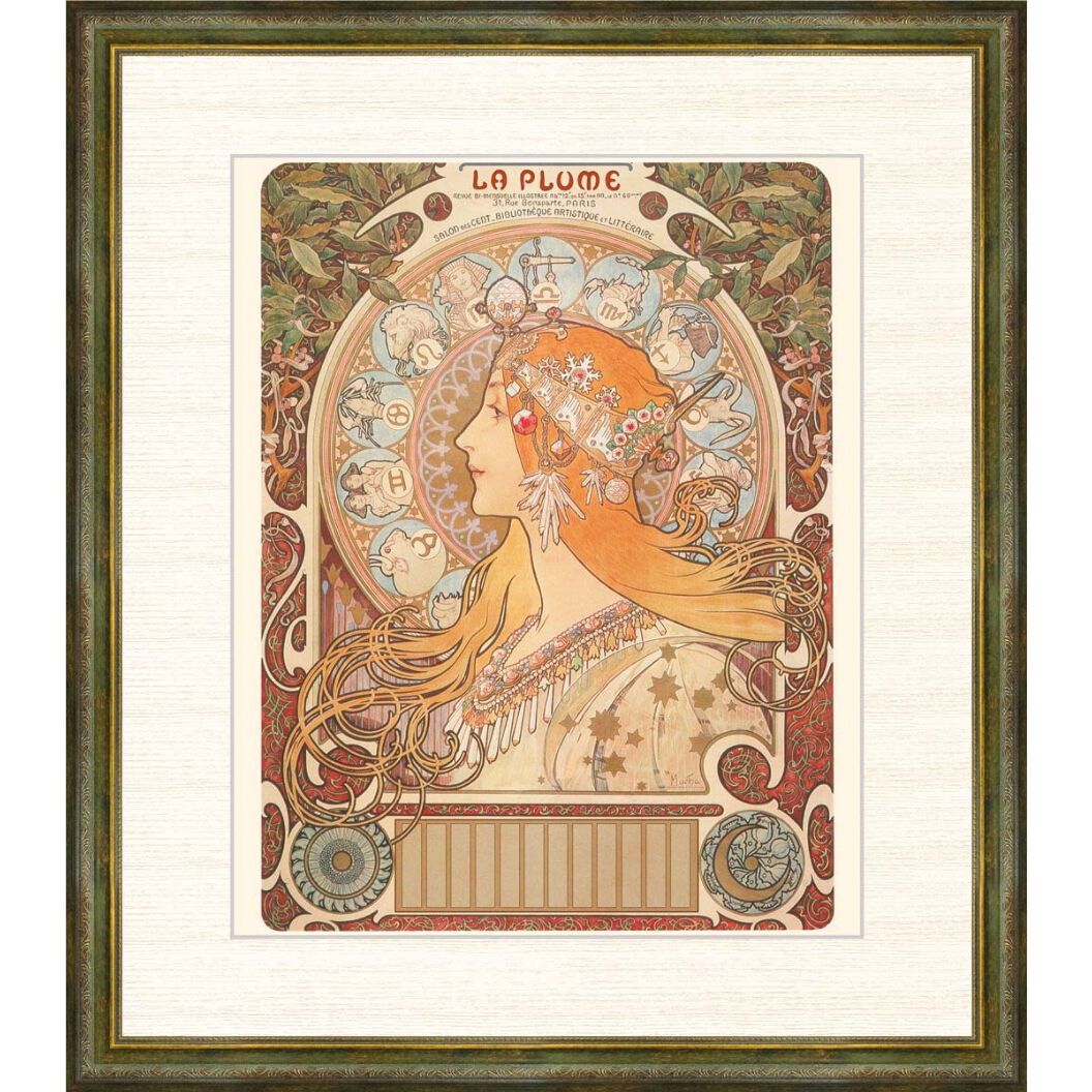 アルフォンス ミュシャ 黄道十二宮 F8号 高精細巧芸画 新品 絵画 インテリア アート アー