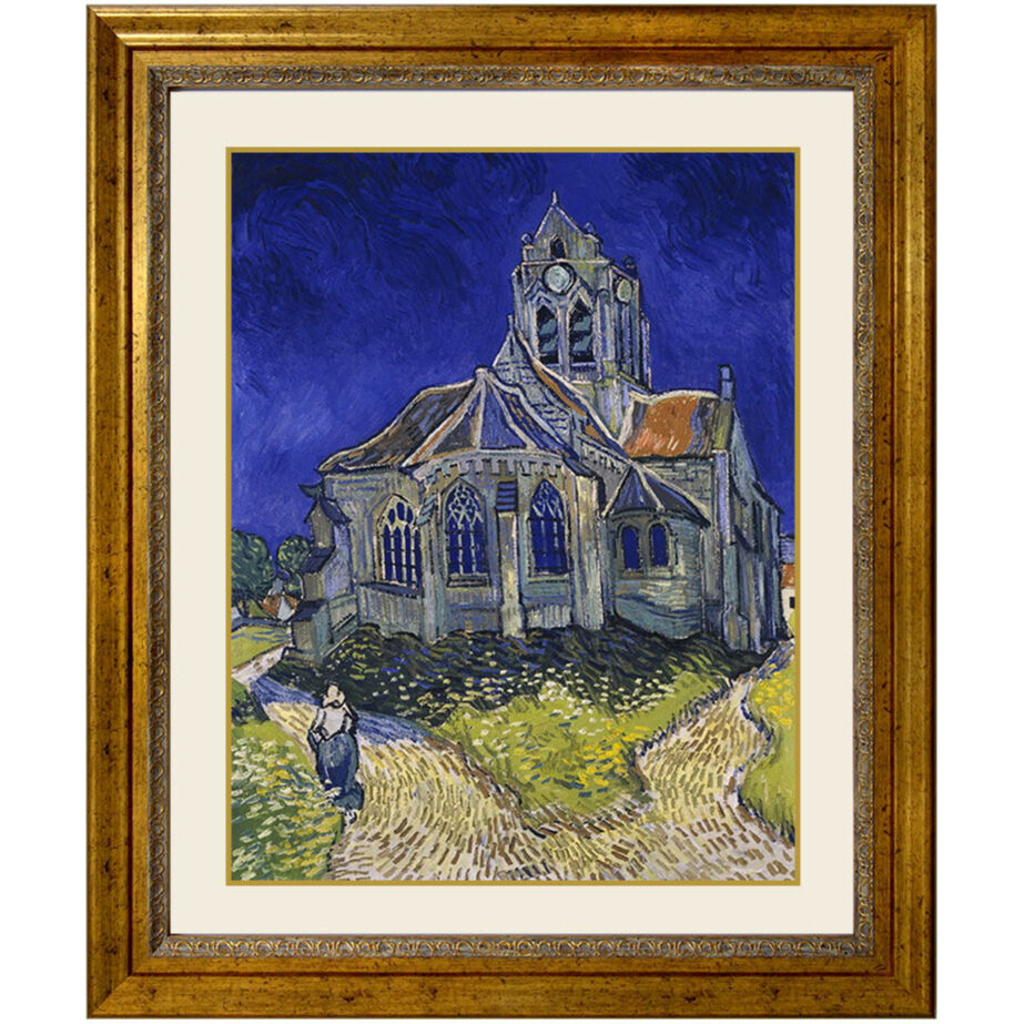 ヴィンセント・ヴァン・ゴッホ 「オーヴェルの教会」ジークレー印刷 /プリント, image size:923x923