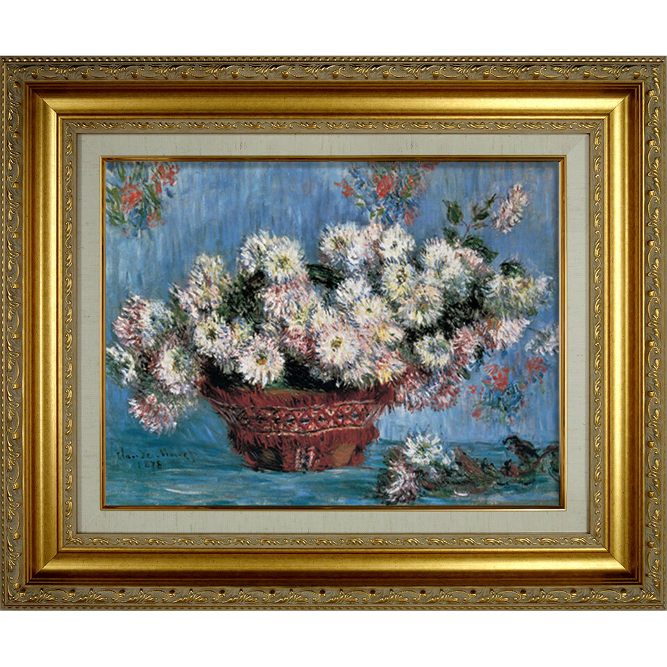モネ 菊の花 複製画 透明ジェル加工仕上げ 世界の名画 名画 Shop