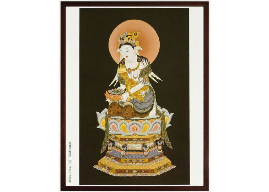 仏画 ポスター「ヤントラ」複製画 額付き 新品 仏事に 佛画 厄除け