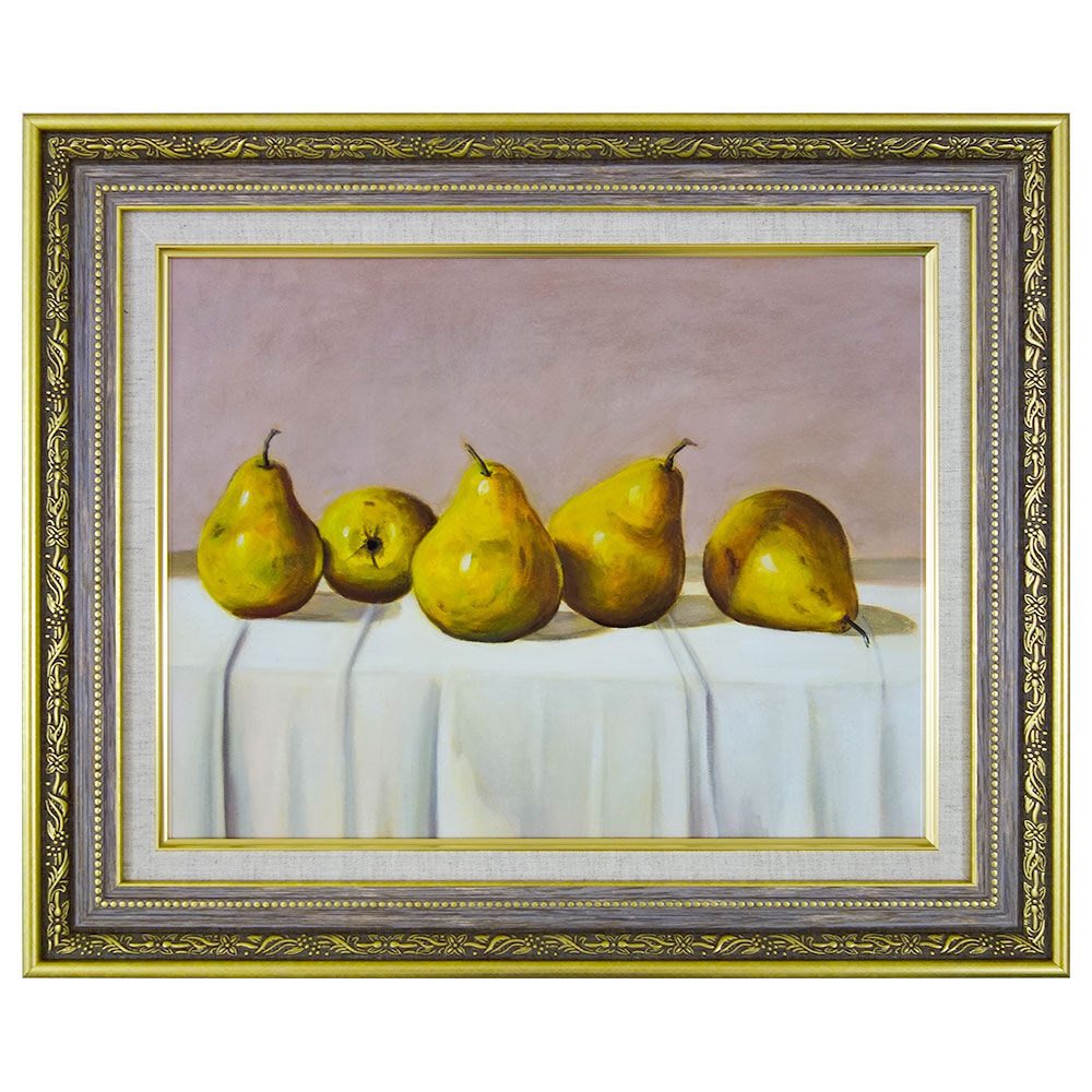 USA製 アンティーク H.Motevakel 果実とグラス静物画 美術品