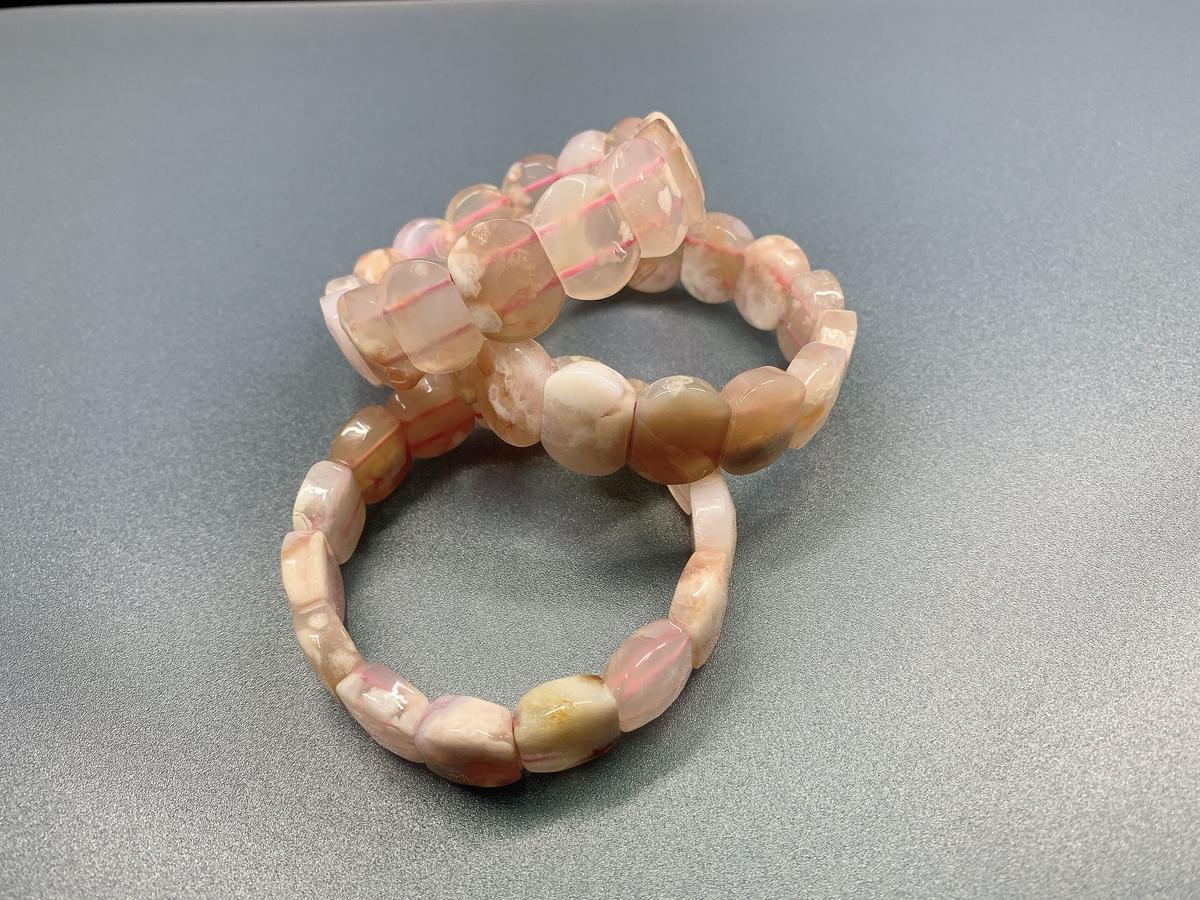🌸桜瑪瑙（サクラメノウ）バングル | うさぎ屋