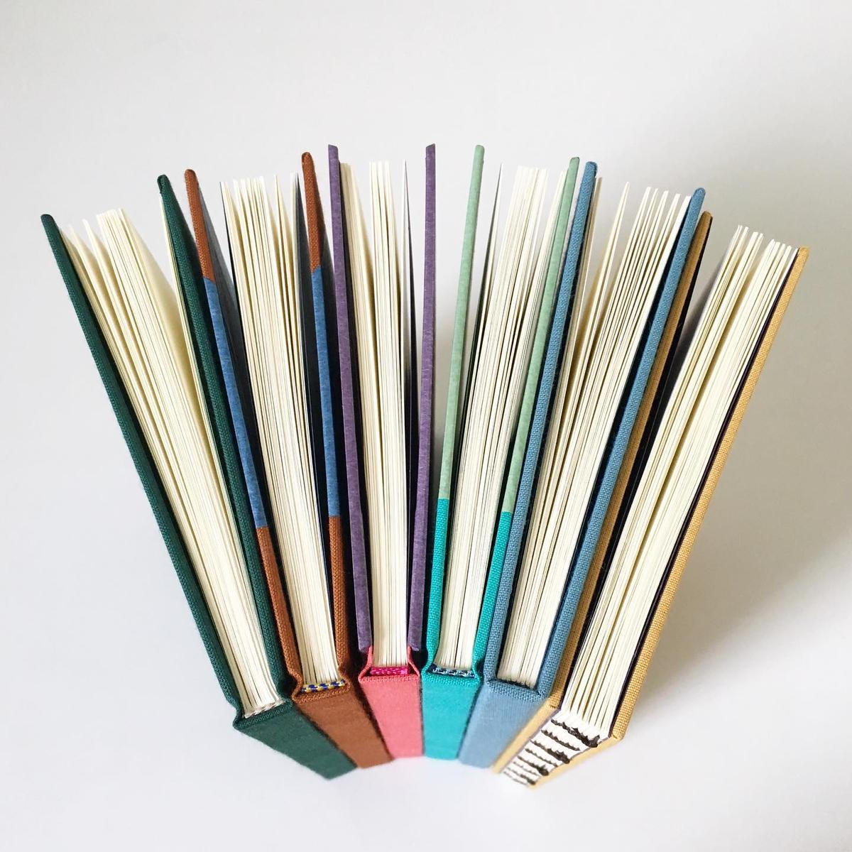 手製本キット 糸かがり綴じと角背上製本 継ぎ表紙 Yonnebookbin