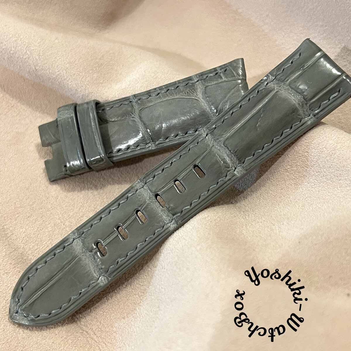 激安大特価！】 cro-1295 mm) (ラグ幅22 ライトグレー 腕時計ベルト