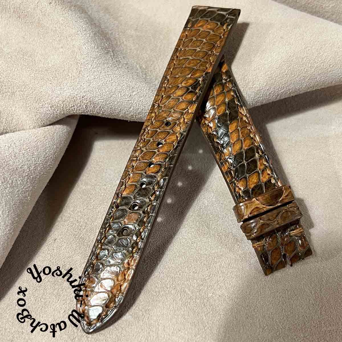 pyt-169 パイソン レザー 腕時計ベルト ブラウン (ラグ幅18mm