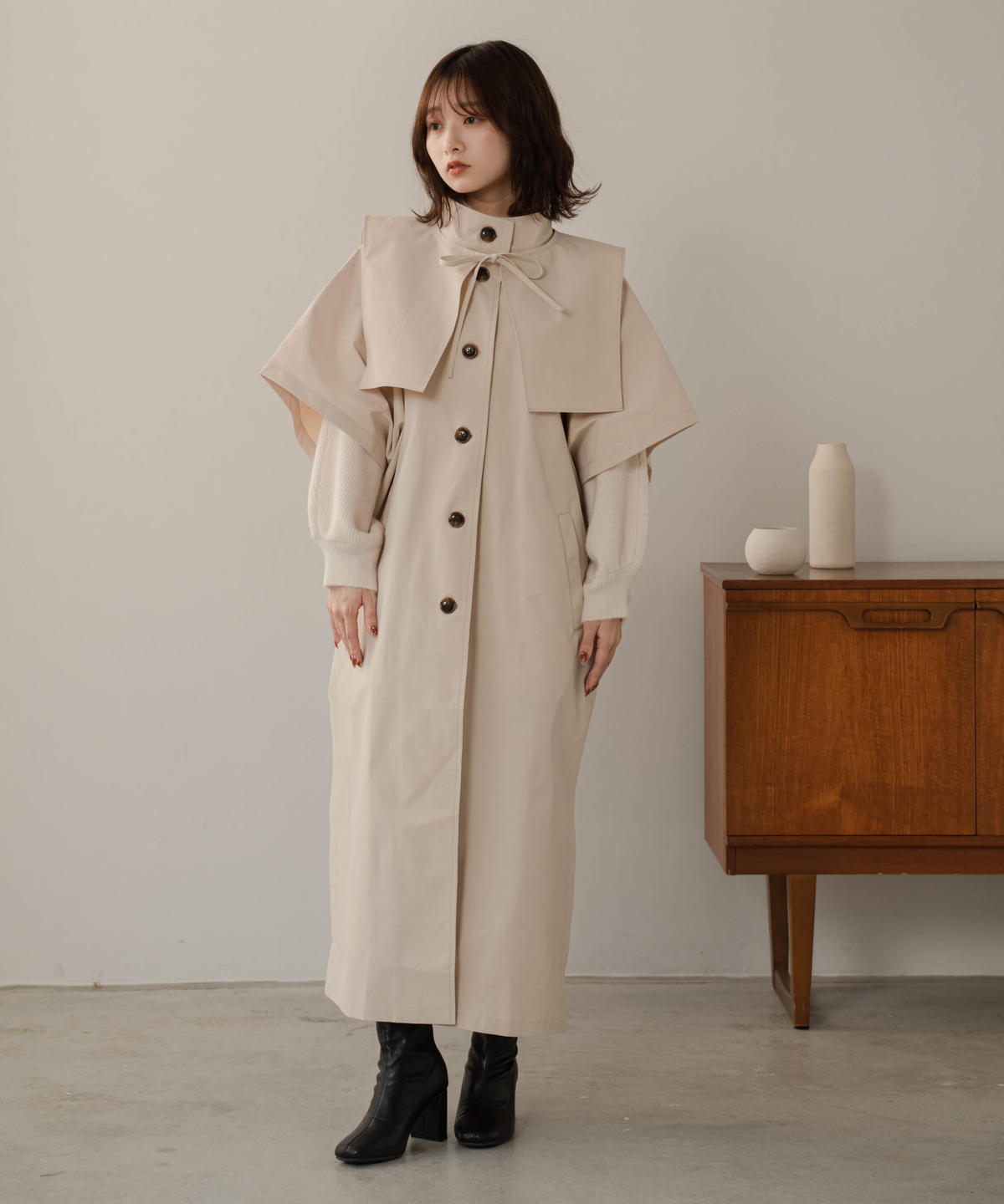 まとめ買い】 今期 &ellecy アンドエルシー ペイントトレンチコート