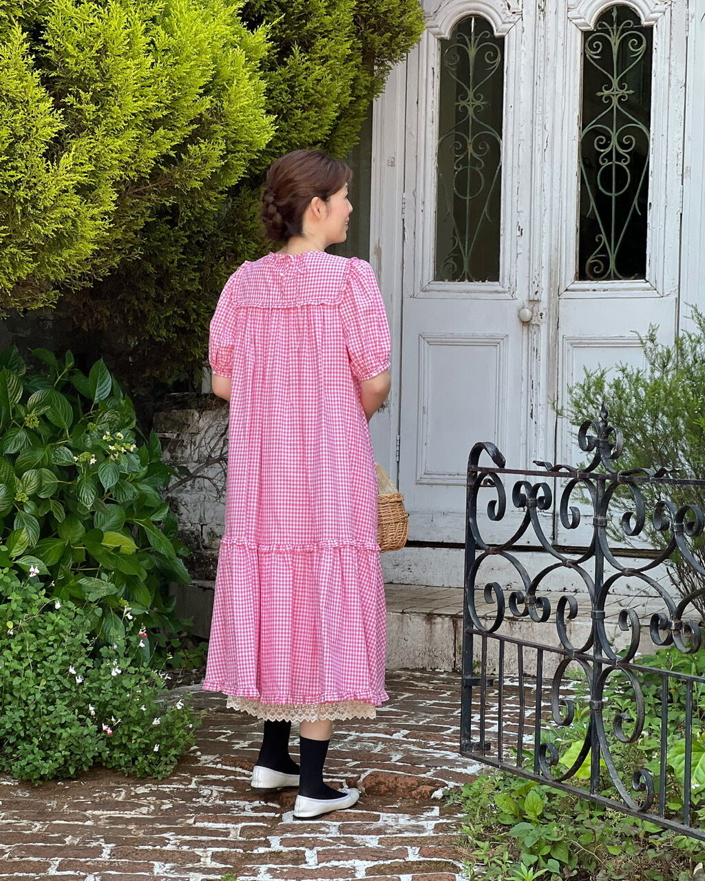 新品 yukiemon ボタニカル フード スウェット ワンピース ボア 3L