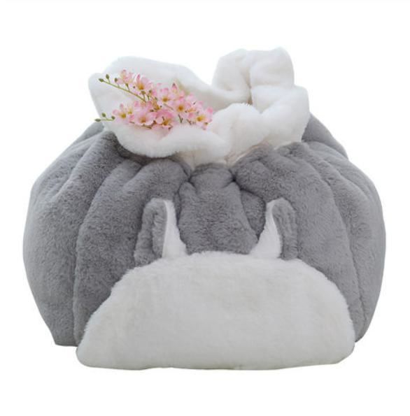 巾着みたいな猫のベッド 猫ハウスペット 猫ちゃん、ワンちゃんの冬用のお家_Mサイズ | 輸入雑...