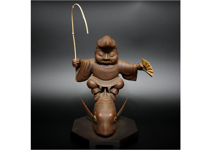 韋駄天童子籔内佐斗司オブジェ 置物新品