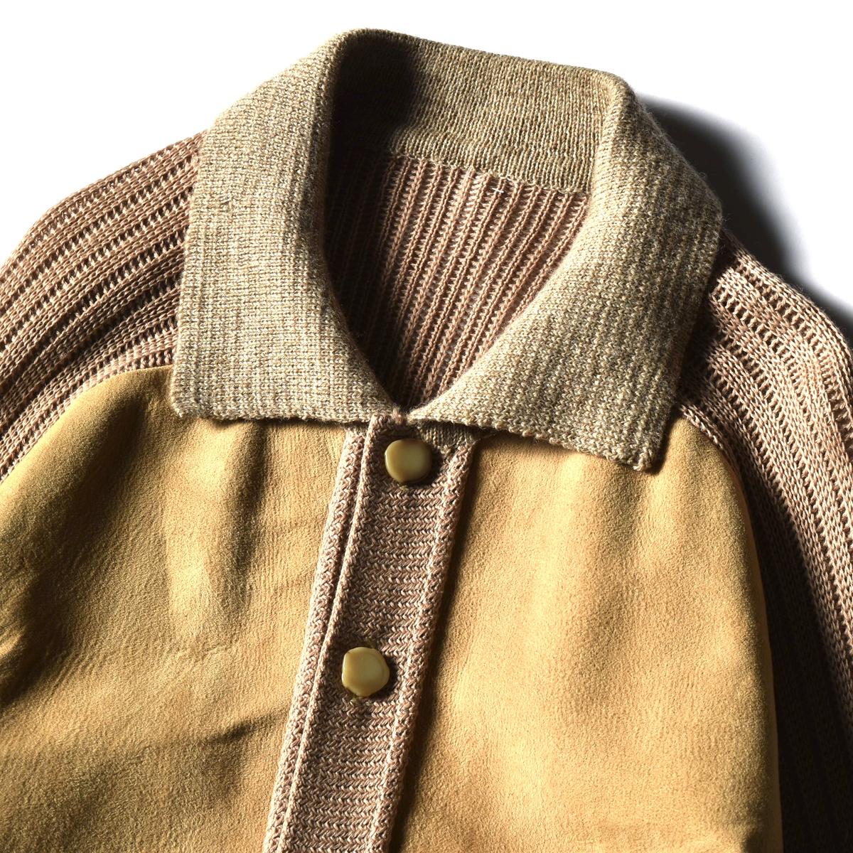 ビンテージ スエードスイッチング ニット ジャケット / vintage suede