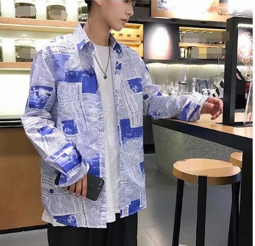 限定価格1000円 韓国柄シャツメンズ Yumaro Represent