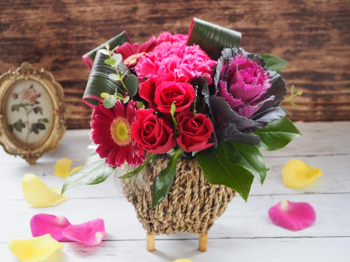 葉牡丹アレンジ 結心