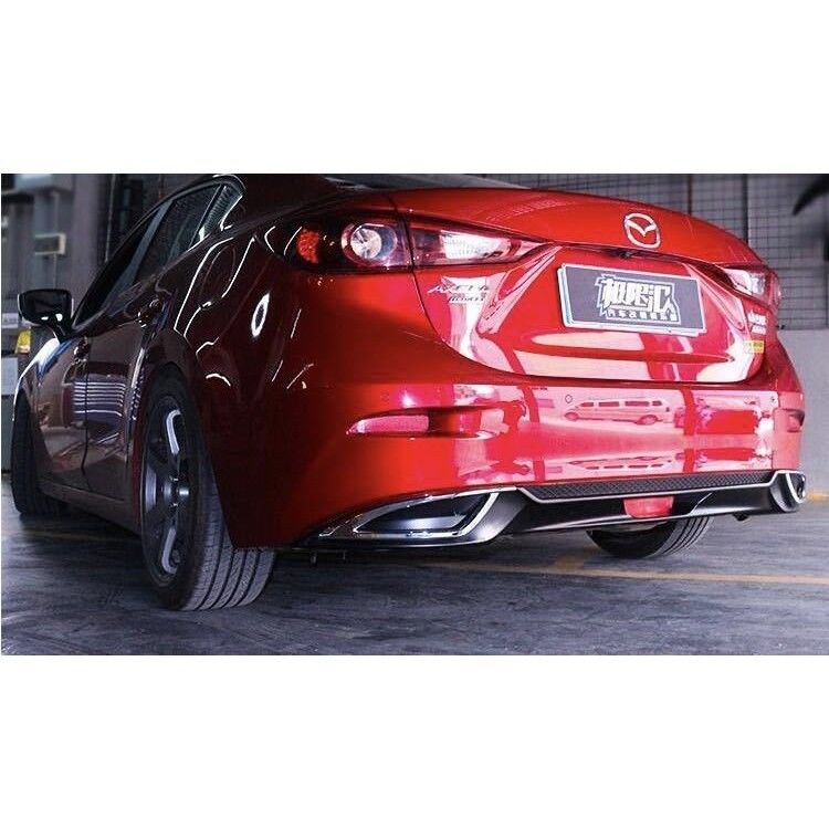 アクセラ Bm系 リアハーフ エアロ ディフューザー マフラーカッター リアバンパー 14