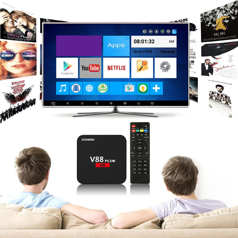 Scishion V Mini Android 6 0 Smart Tv Box 8g Rk3229 Quad Core Hd 4k H 265 Media Media Streamers Investinbds Consumer Electronics