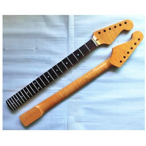 テレキャスタータイプ エレキギター ネック 22フレット タイガーフレームメープル ローズウッ