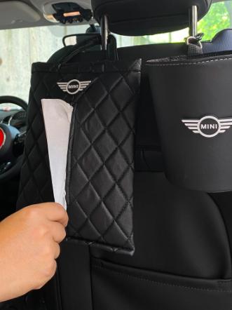 ミニクーパー 車内用 ゴミ箱 ティッシュケース ２色 Mini Cooper アクセサリー テ