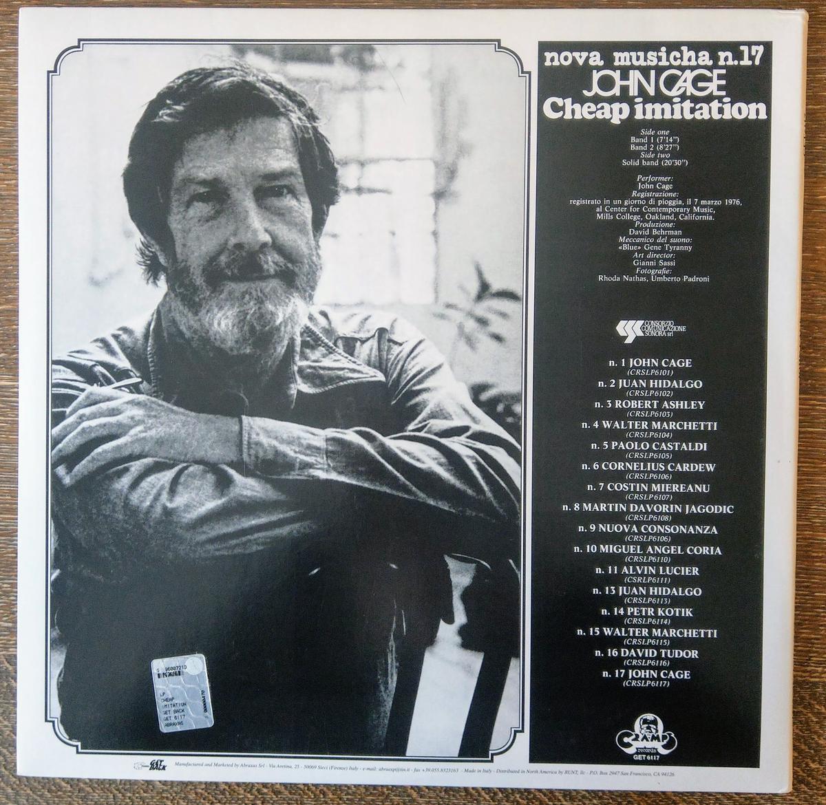John Cage / Cheap Imitation grunge house records
