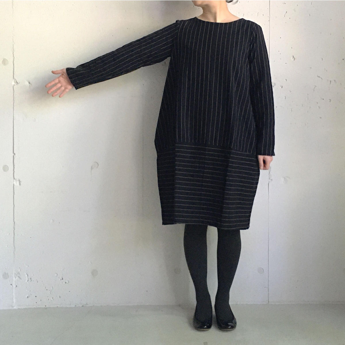 Yamma 会津木綿 コクーンワンピース Zakkayaline