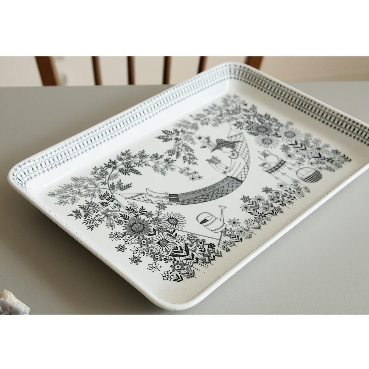 に値下げ! アラビア 特大レクタングルプレート 飾り皿 北欧