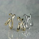 FADE, CUFF 'CROSSING' (PAIR（GOLD）