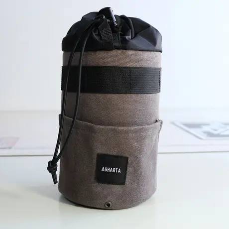 Food Pouch Waxed Canvas Gray