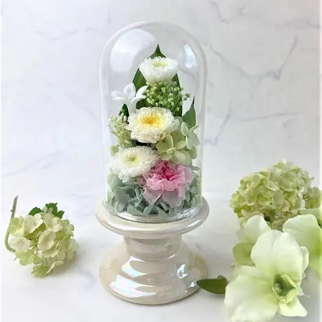 母の日プリザーブドフラワー ガラスドームのお供え花 仏花通販 Seren Gift 母の日プリザーブドフラワー ガラスドームのお供え花 仏花通販 Seren Gift