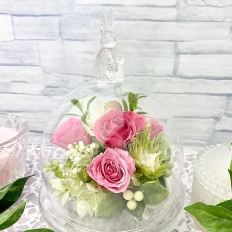 母の日プリザーブドフラワー ガラスドームのお供え花 仏花通販 Seren Gift