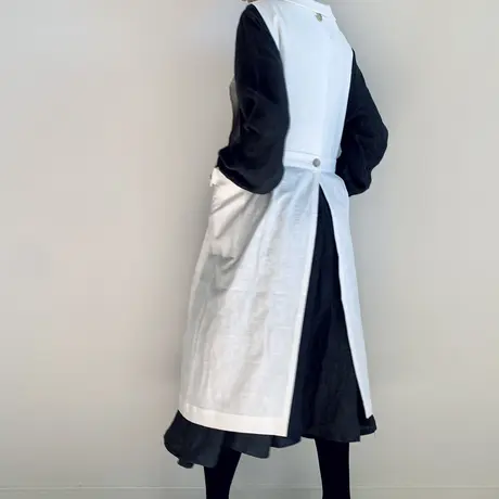 Ito-hari. official 一番ちょうどいい リネン ワンピース アイボリー オフ オフシロ キナリ ロングワンピース