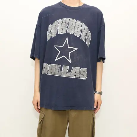 Blue 名作 ミッキー 90s vintage コンバース NFL cowboys tシャツ Tシャツ/カットソー(半袖/袖なし)