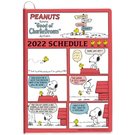 雑貨 手帳 22年版スヌーピーマンスリーダイアリー B6 ピンク Bookhouse