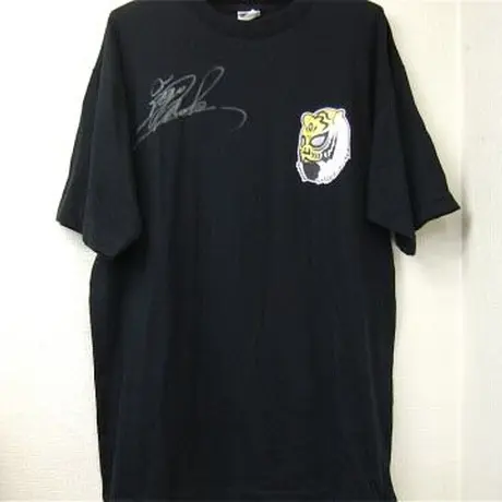 新品未使用!初代タイガーマスク直筆サイン入りデビュー戦Tシャツ 黒 L
