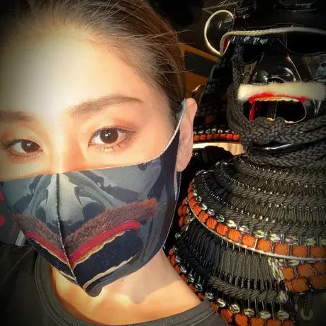 面頬 甲冑 着用可能 等身大 現代作 丸武産業