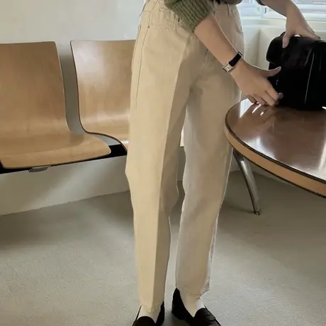 売りお値下 celine ターンアップパンツ ライトウール ギャバジン