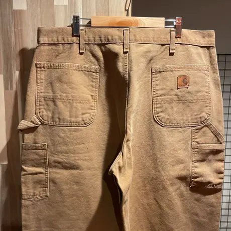 ポンパドー ビター Carhartt タイダイ染め リメイク 革ロゴ ダック地