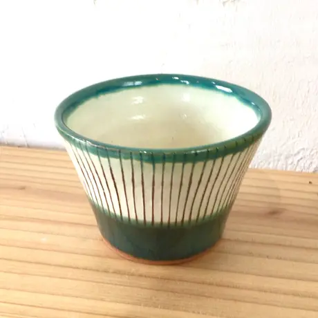 春先取りの 横山秀樹 花入れ （6/29（土）～7 吹きガラス 縁巻 ソースポット 工芸品
