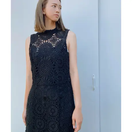 gouter le cabinet 人気を誇る MALION vintage CROCHET LACE TUNIQ チュニック