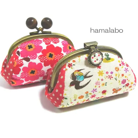 Hamalabo 2nd がま口の口金と型紙 作り方 Hamalabo 2nd がま口の口金と型紙 作り方