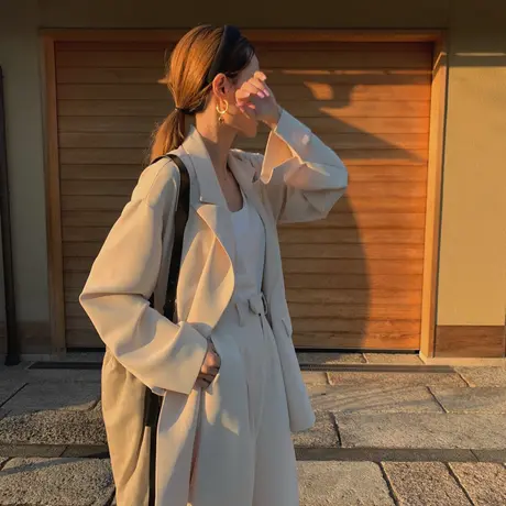 値引きする ボンディングコート ベージュ 新品未使用 Nuebyas ロングコート