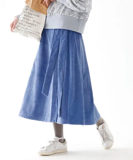 今ならほぼ即納 木版 柄リネンスカート 新品送込 Kapuwa ロングスカート