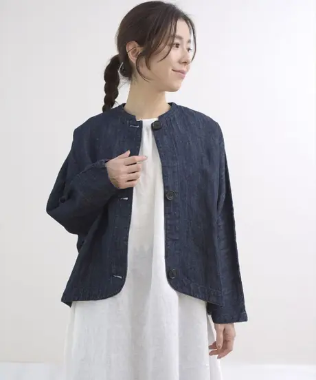 【人気No.1】 新品未使用タグありista-ireショート丈バルーン袖ジャケットニコアンドヤエカ - ノーカラージャケット