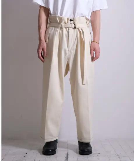tadayoi 特価セールコーナー 【Edwina pants denim wide damage Horl】 デニム/ジーンズ