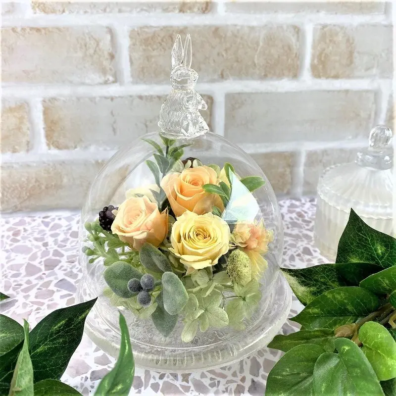 母の日プリザーブドフラワー ガラスドームのお供え花 仏花通販 Seren Gift