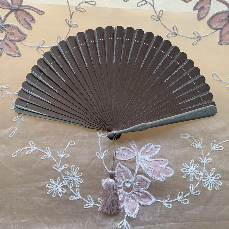 扇子 坂田文助商店 フルールセンスten シルクタッセル.専用袋付き
