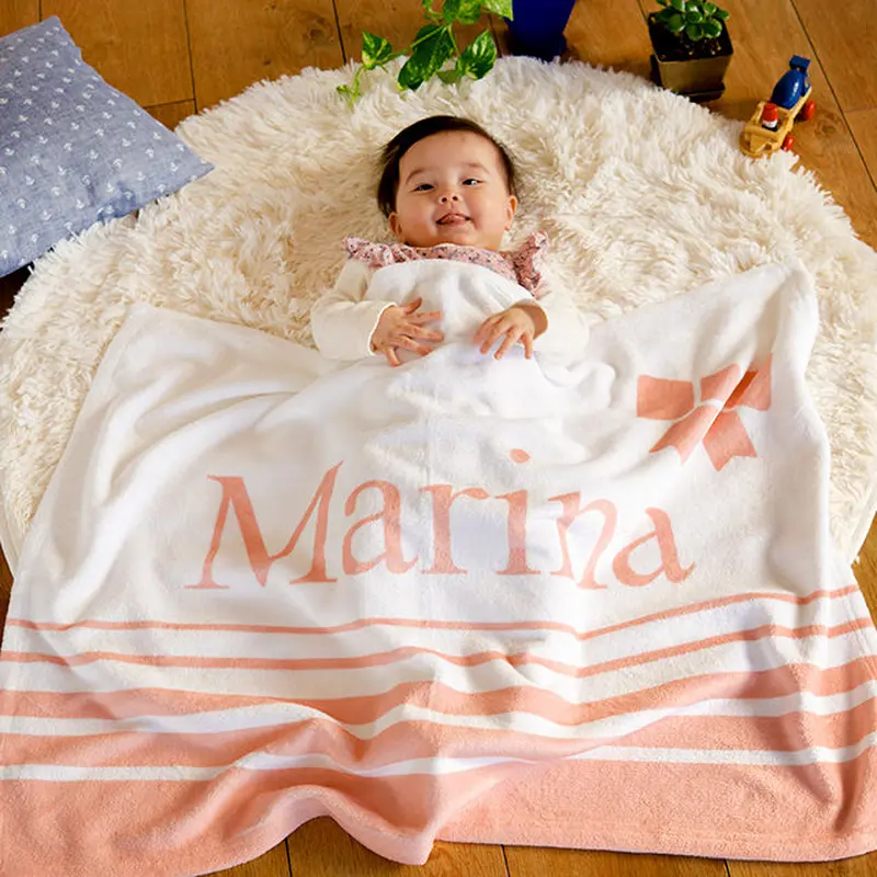 出産祝いのお店 レヴィナス ベベ 名前入りブランケット