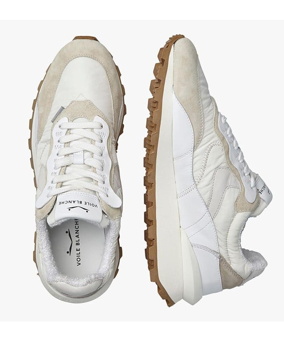 Sneakers VOILE BLANCHE QWARK Hype Man - In Pelle Scamosciata E Tessuto Tecnico, Colore Bianco - 3