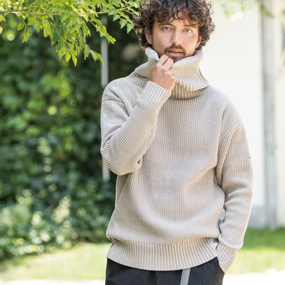 モールヤーン オフタートルニット ベージュ 2 1441 07 Call Resp