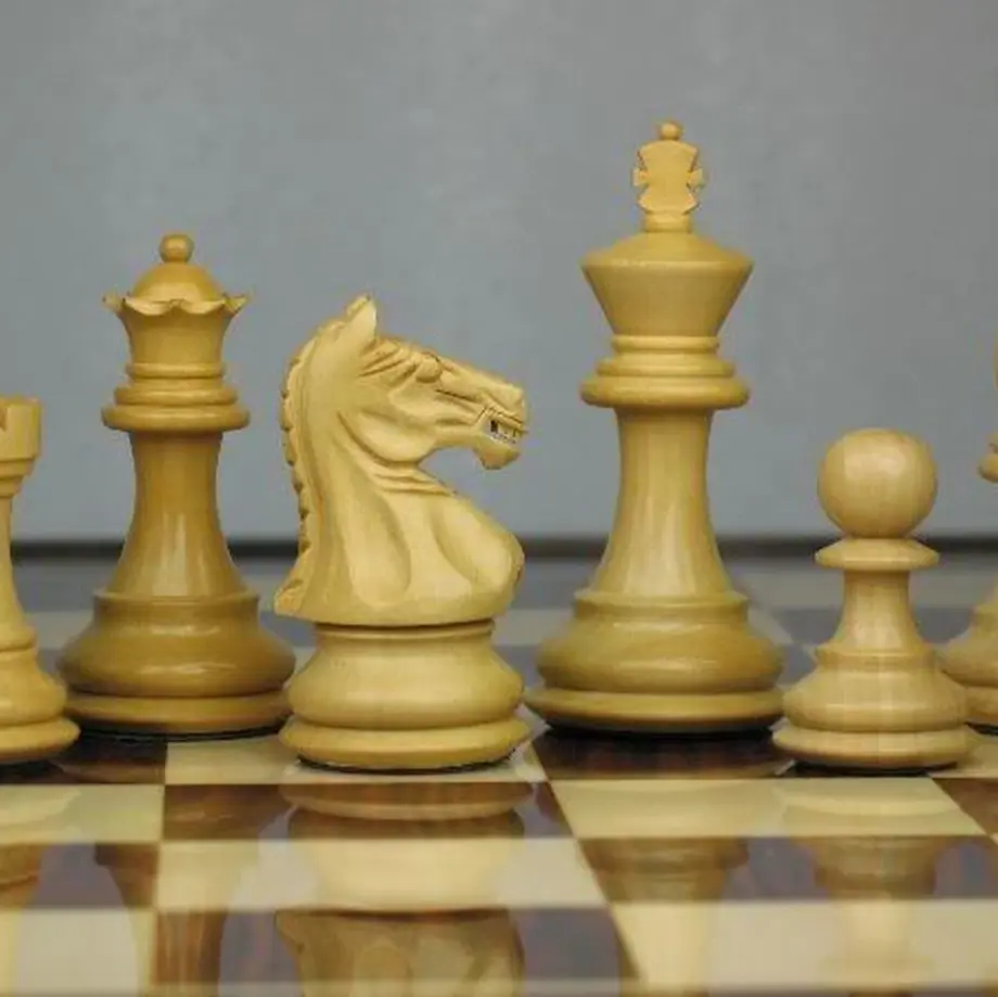 New!チェス駒34ピースセット(クイーン4つ) Staunton Chess Set Ebo...