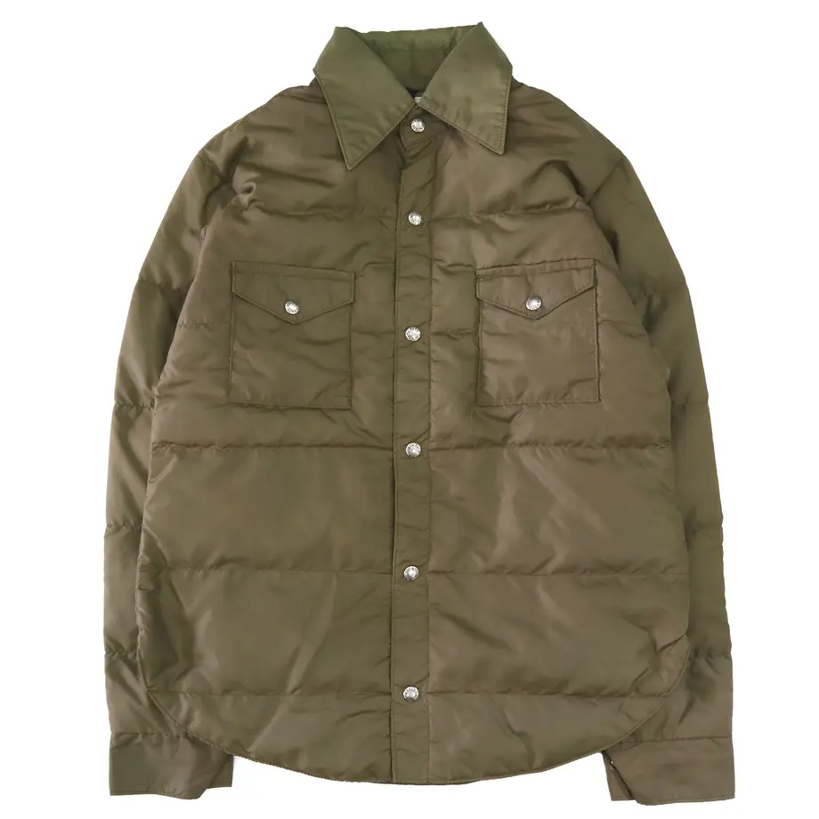 70's THE NORTH FACE 茶タグ ダウンシャツジャケット Sサイズ USA製